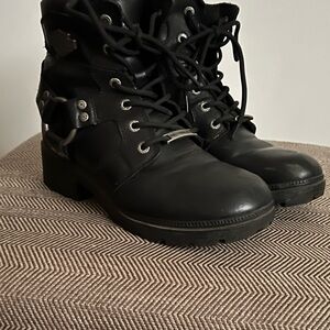 Harley-Davidson Footwear Women's Boot 5.5(M) US BLACK Leather